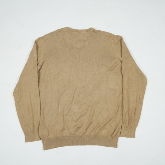 Lacoste Men's Beige Wool Crew Neck Sweater