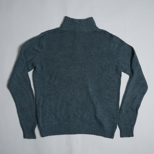 Lacoste Men's Zipped High Neck Carded Wool Sweater