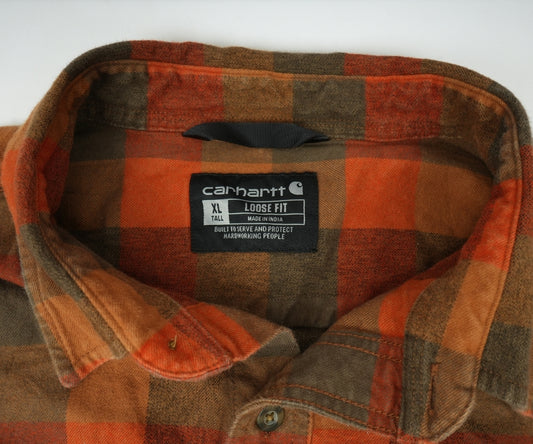 Carhartt Loose Fit Flannel Long Sleeve Plaid Shirt - Workwear