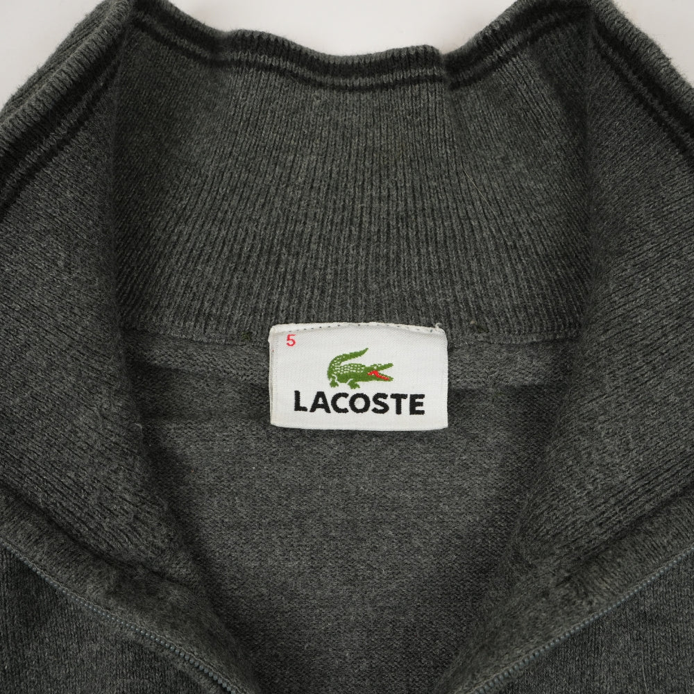 Lacoste Men's Zip-Up High-Neck Wool Sweater