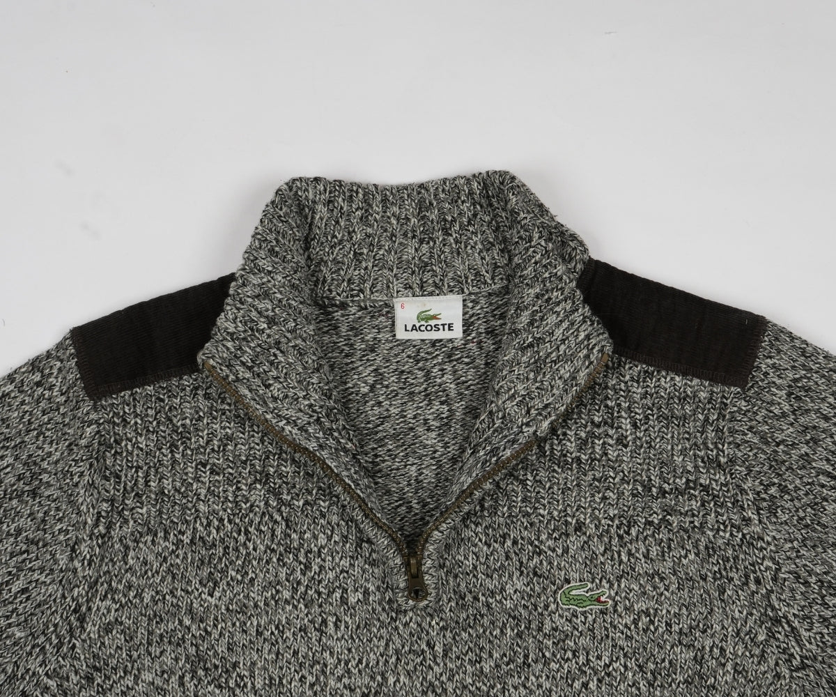 Lacoste Men's Stand-Up Collar Wool Jersey Sweater