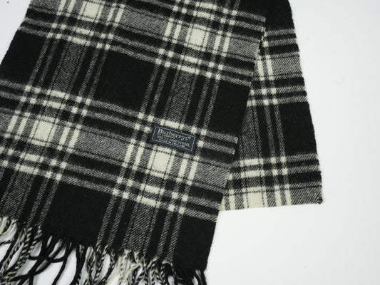 Vintage Burberrys of London Check Scarf - 100% Lambswool Made in England
