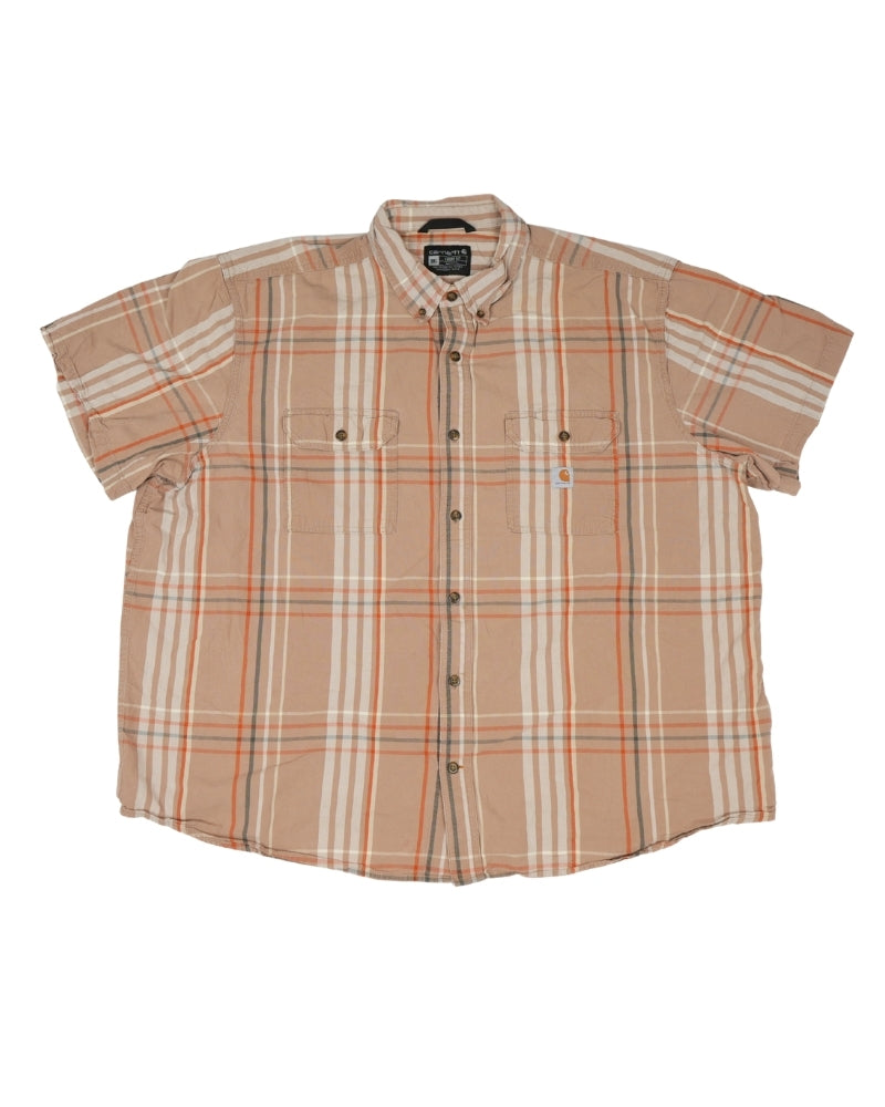 Carhartt Men's Loose Fit Midweight Short Sleeve Plaid Shirt