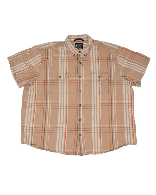 Carhartt Men's Loose Fit Midweight Short Sleeve Plaid Shirt