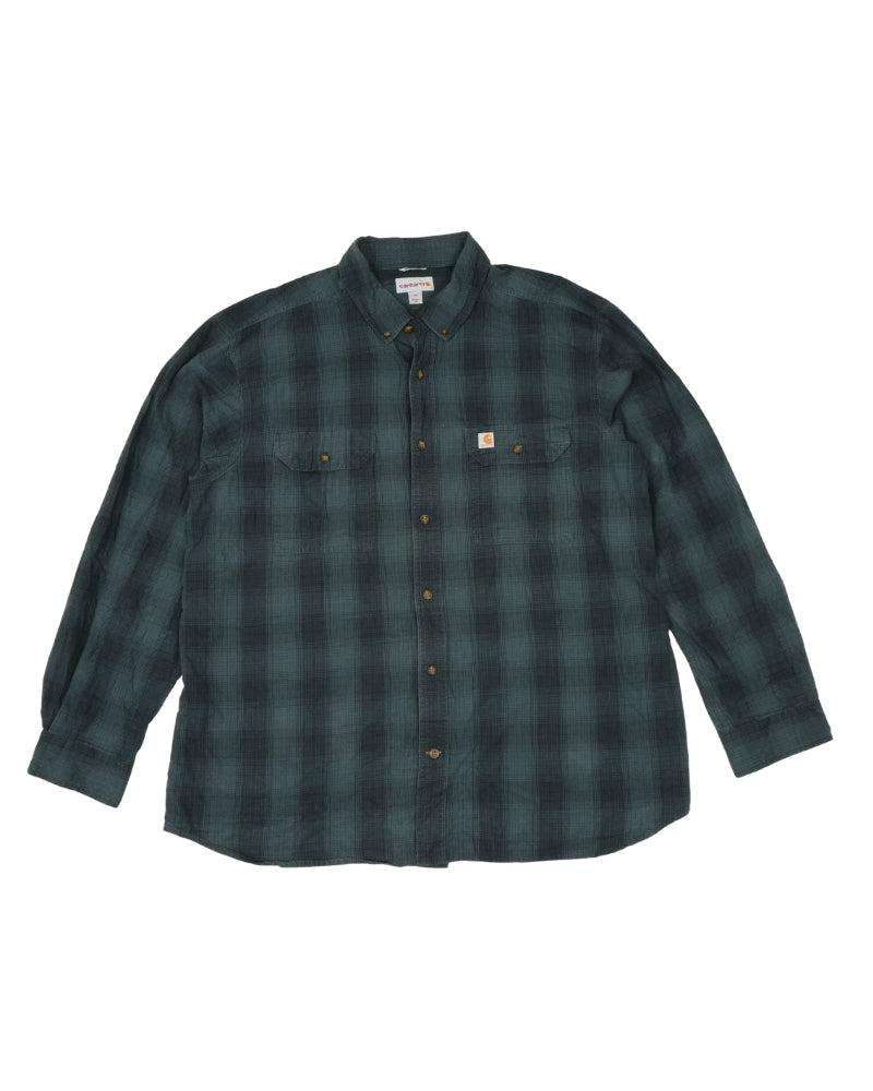 Carhartt Men's Relaxed Fit Midweight Flannel Long-Sleeve Plaid Shirt