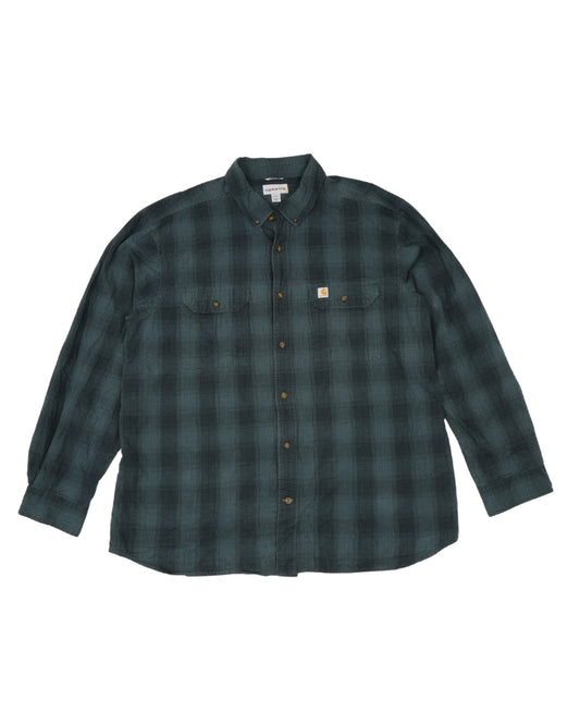 Carhartt Men's Relaxed Fit Midweight Flannel Long-Sleeve Plaid Shirt
