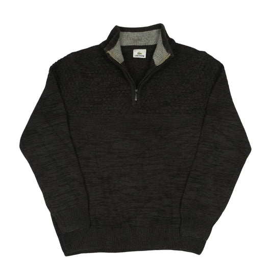 Lacoste Men's Classic Fit Wool Quarter Zip Sweater