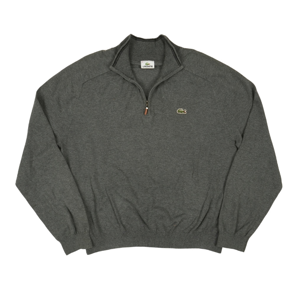 Lacoste Men's Zip-Up High-Neck Wool Sweater
