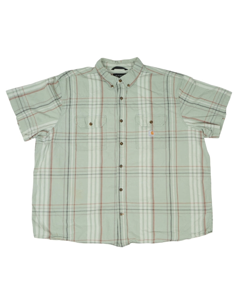 Carhartt Men's Loose Fit Midweight Short Sleeve Plaid Shirt
