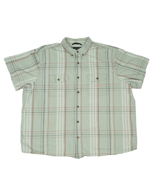 Carhartt Men's Loose Fit Midweight Short Sleeve Plaid Shirt