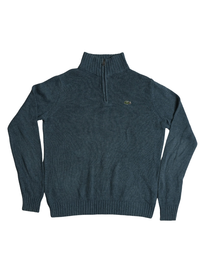 Lacoste Men's Zipped High Neck Carded Wool Sweater