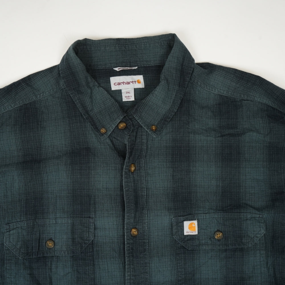 Carhartt Men's Relaxed Fit Midweight Flannel Long-Sleeve Plaid Shirt