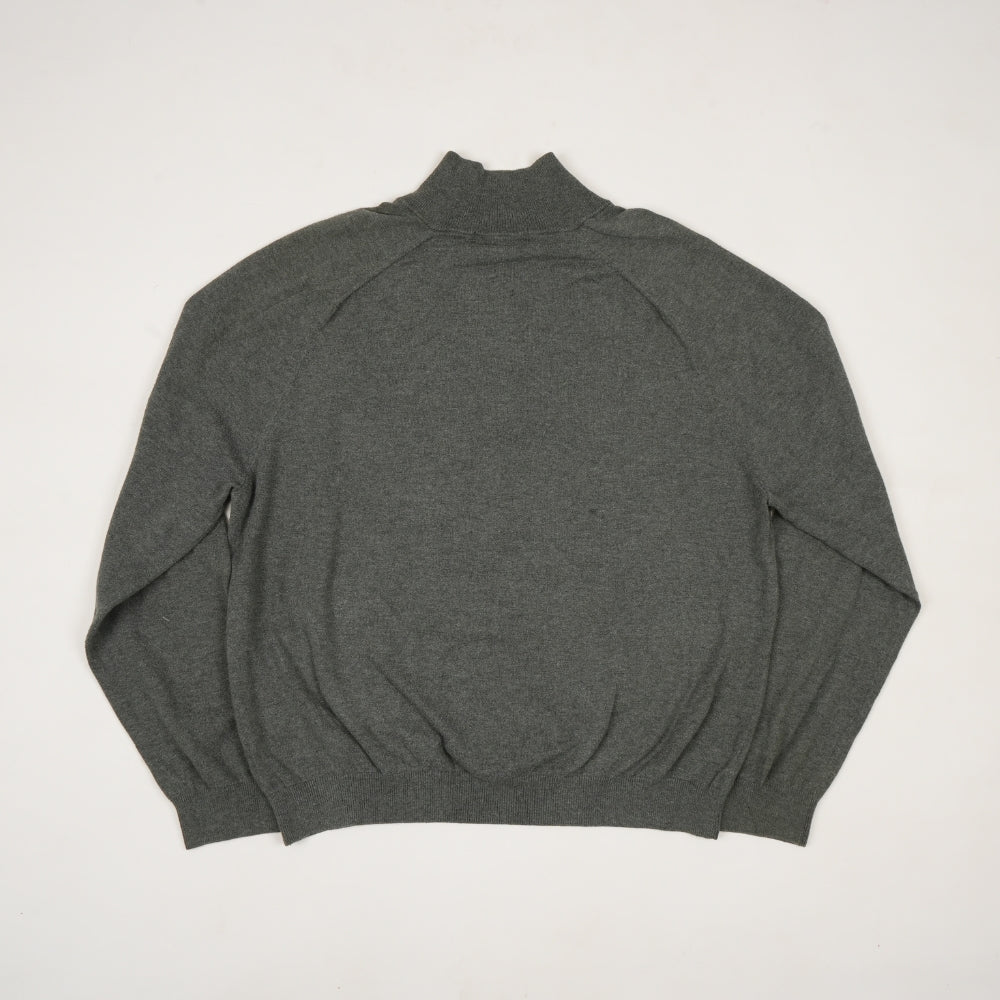 Lacoste Men's Zip-Up High-Neck Wool Sweater