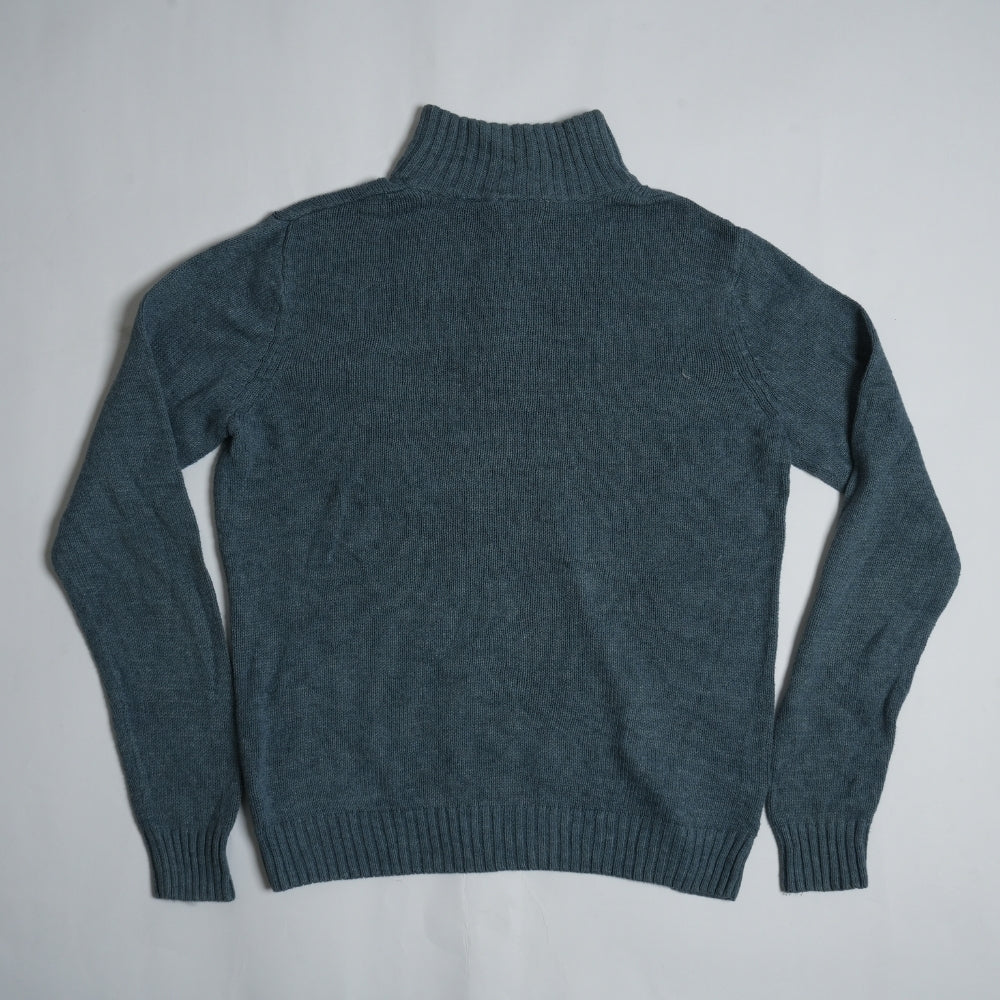 Lacoste Men's Zipped High Neck Carded Wool Sweater