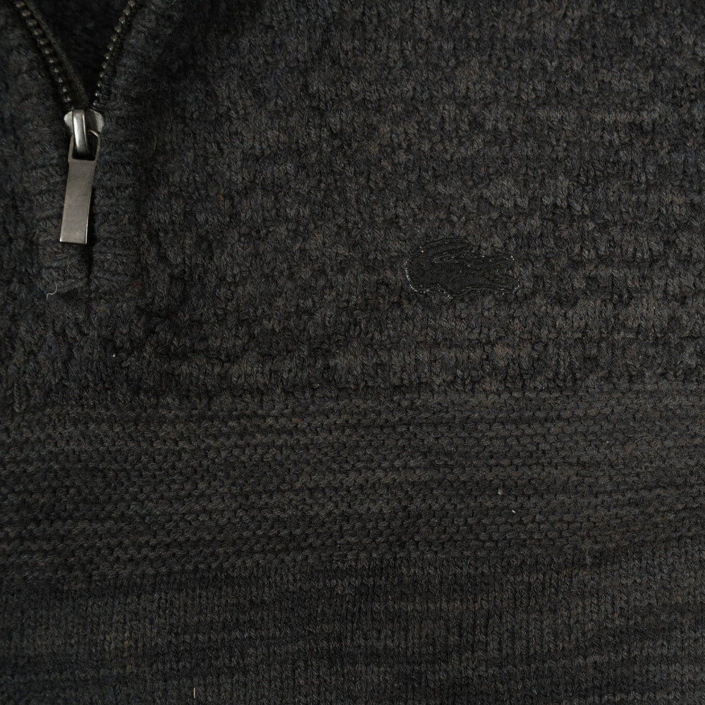 Lacoste Men's Classic Fit Wool Quarter Zip Sweater