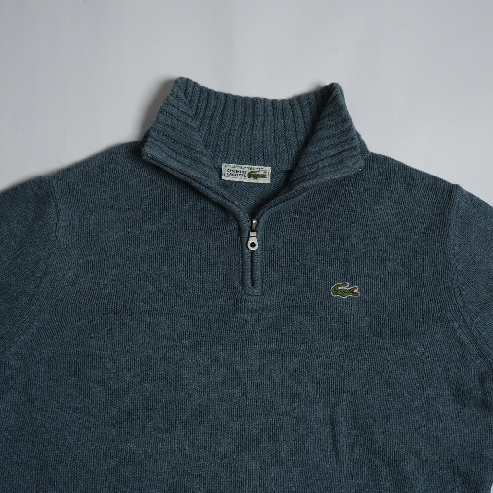 Lacoste Men's Zipped High Neck Carded Wool Sweater