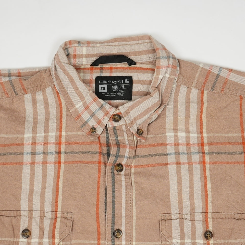 Carhartt Men's Loose Fit Midweight Short Sleeve Plaid Shirt