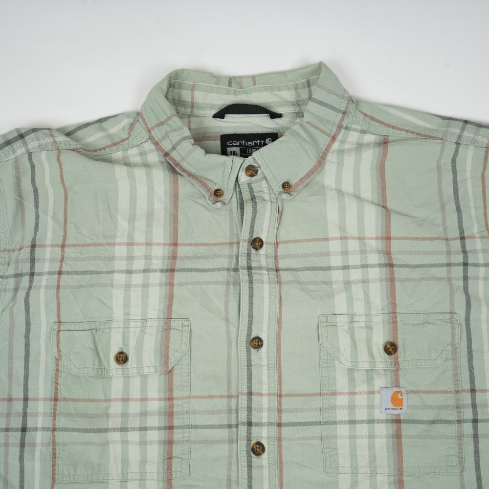 Carhartt Men's Loose Fit Midweight Short Sleeve Plaid Shirt