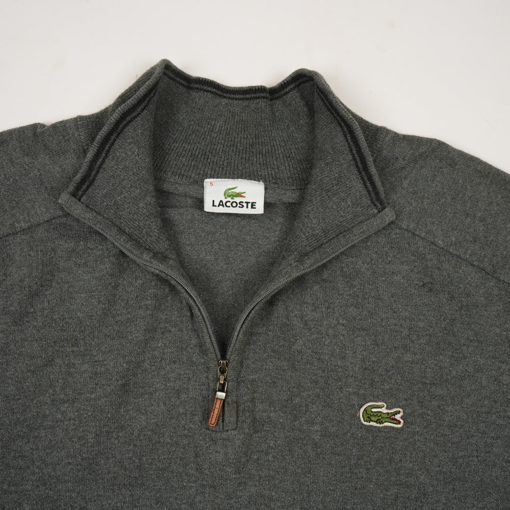 Lacoste Men's Zip-Up High-Neck Wool Sweater