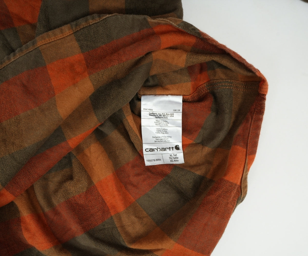 Carhartt Loose Fit Flannel Long Sleeve Plaid Shirt - Workwear