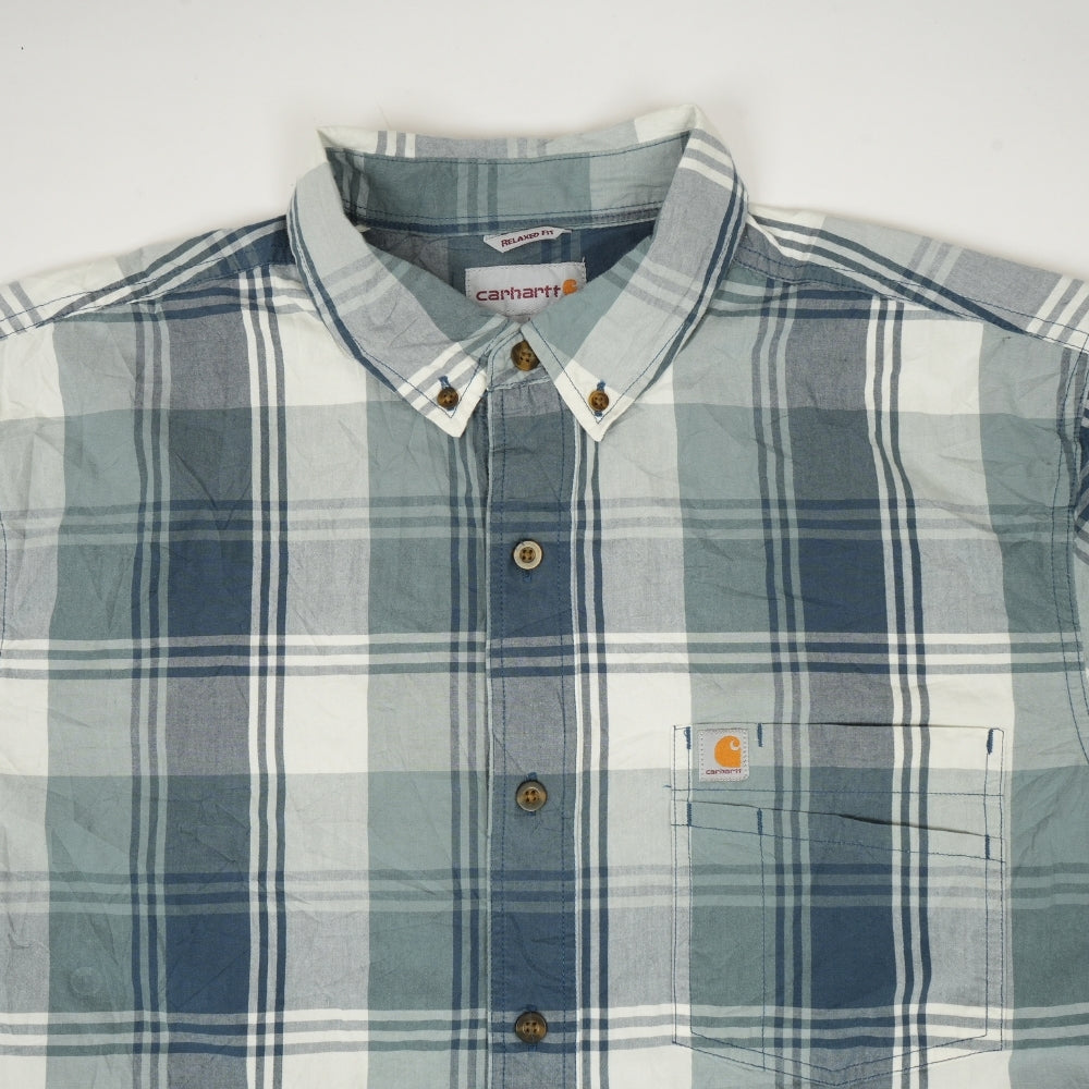 Carhartt Men’s Plaid Short Sleeve Button Down Shirt