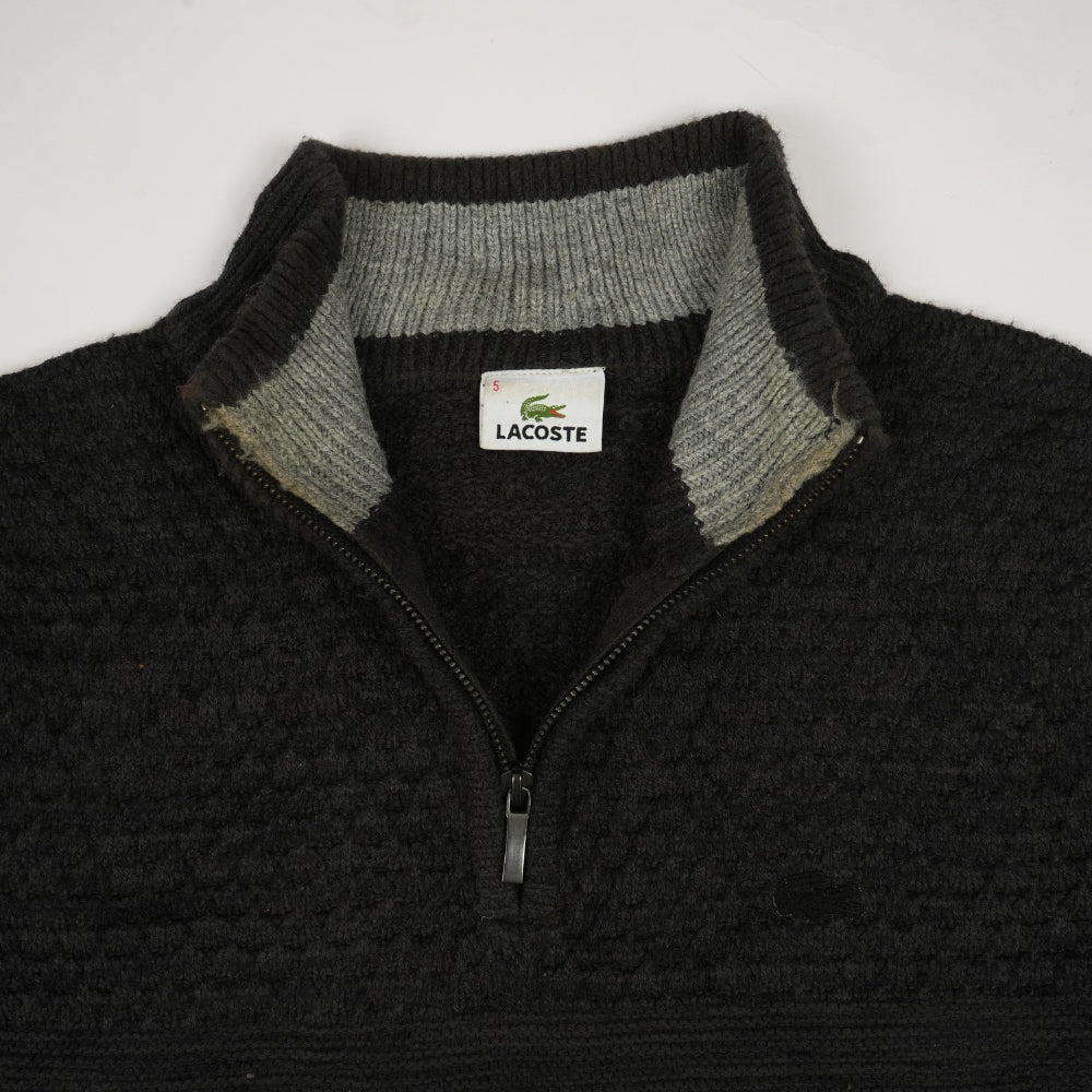 Lacoste Men's Classic Fit Wool Quarter Zip Sweater