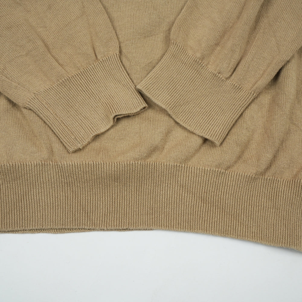 Lacoste Men's  Beige Wool Crew Neck Sweater