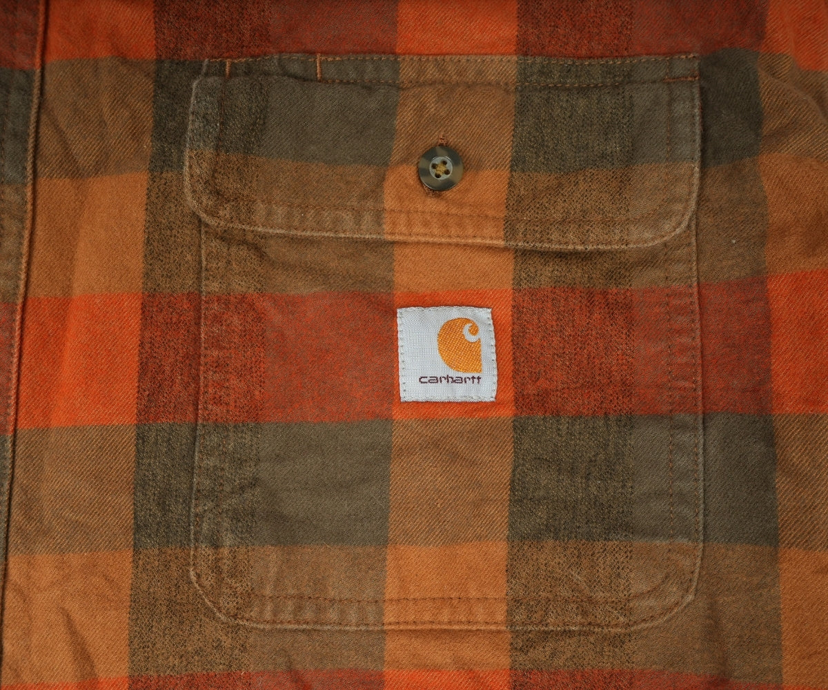 Carhartt Loose Fit Flannel Long Sleeve Plaid Shirt - Workwear