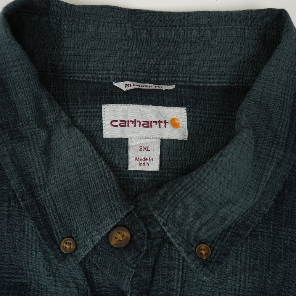 Carhartt Men's Relaxed Fit Midweight Flannel Long-Sleeve Plaid Shirt