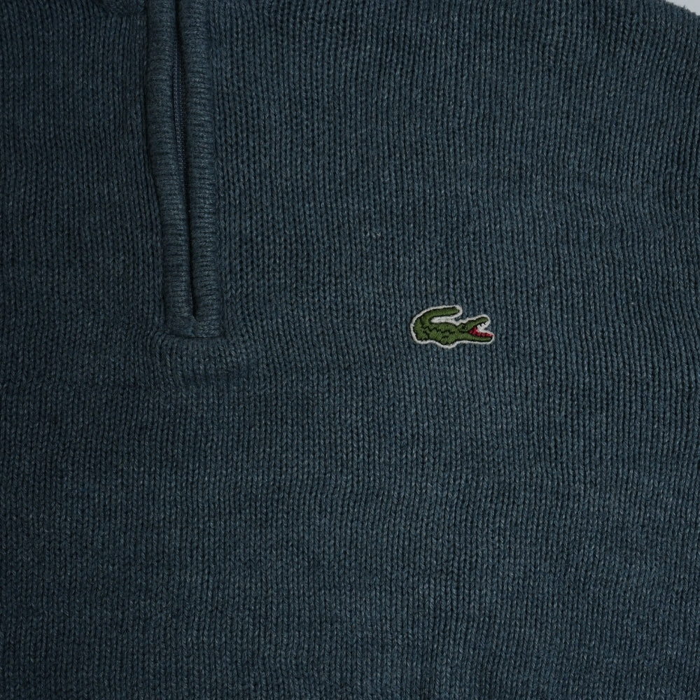 Lacoste Men's Zipped High Neck Carded Wool Sweater