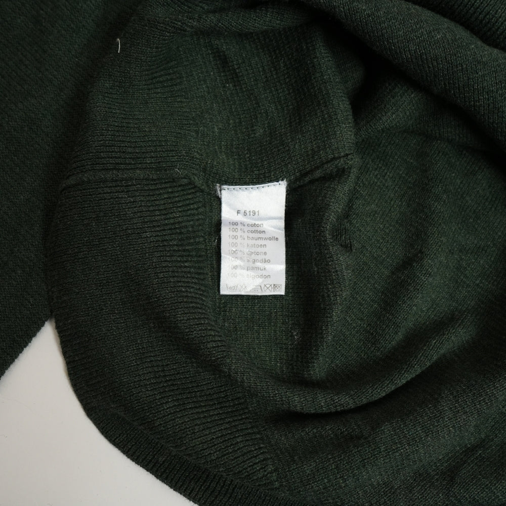 Lacoste Men's Vintage Zip-Up High-Neck Cotton Sweater