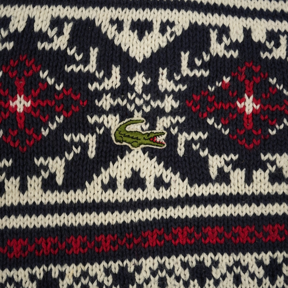 Lacoste Izod Men’s Quarter-Zip Fair Isle knit Sweater
