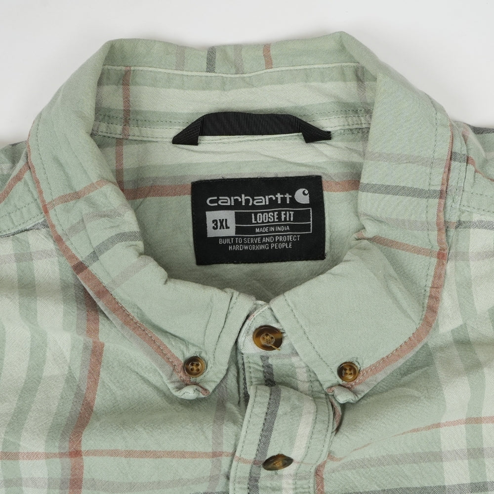 Carhartt Men's Loose Fit Midweight Short Sleeve Plaid Shirt