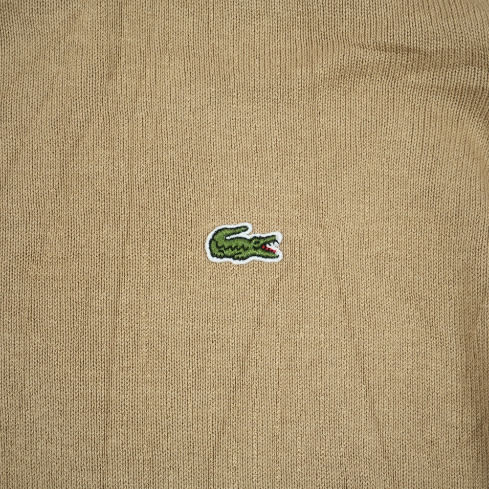 Lacoste Men's  Beige Wool Crew Neck Sweater