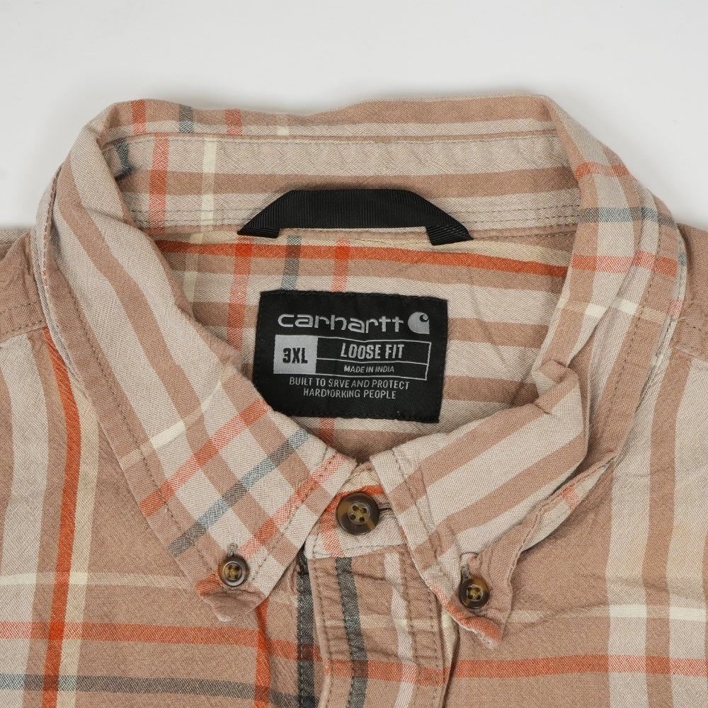 Carhartt Men's Loose Fit Midweight Short Sleeve Plaid Shirt