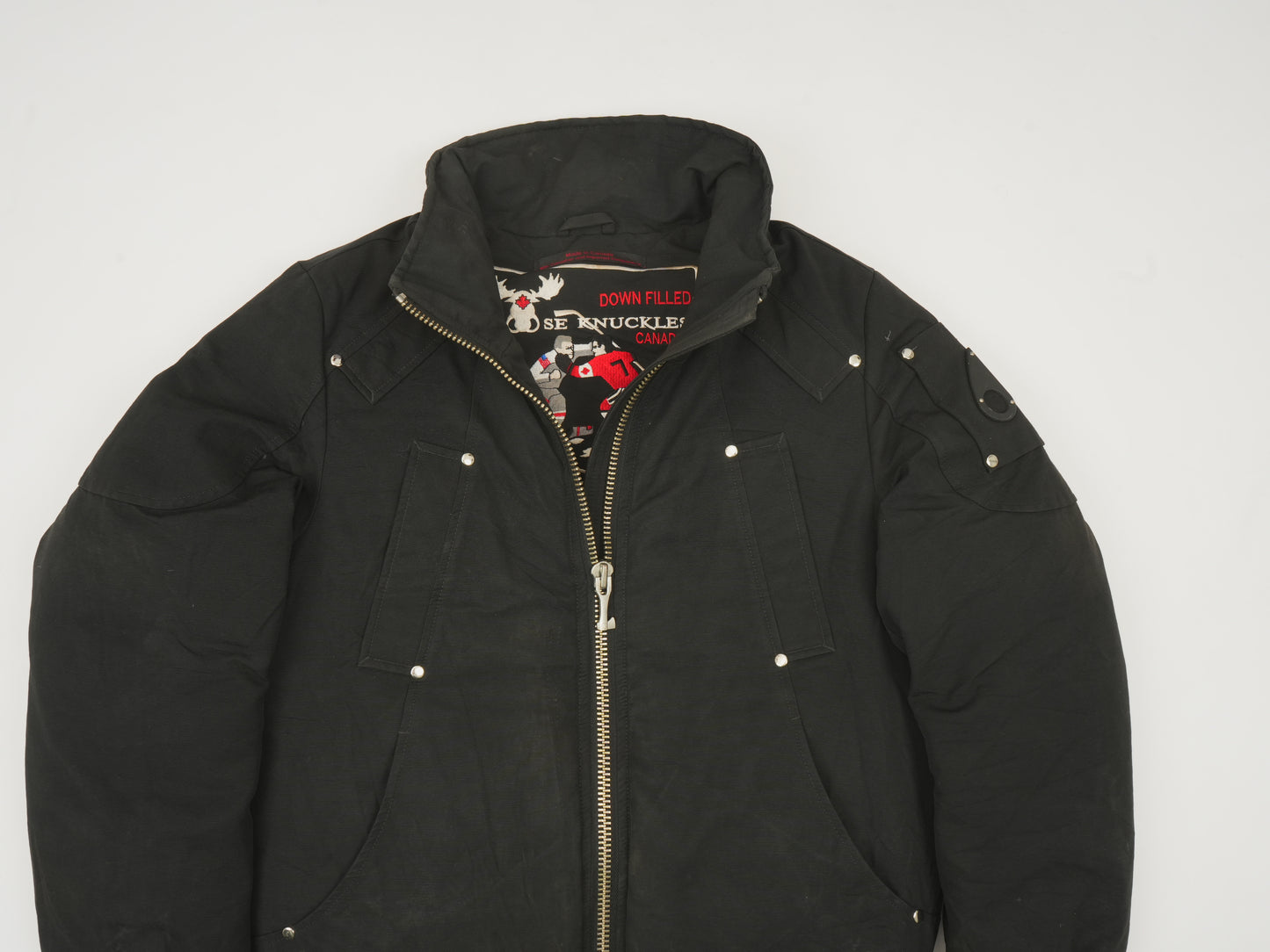 Moose Knuckles Men’s Ballistic Bomber Jacket - Authentic Down Parka
