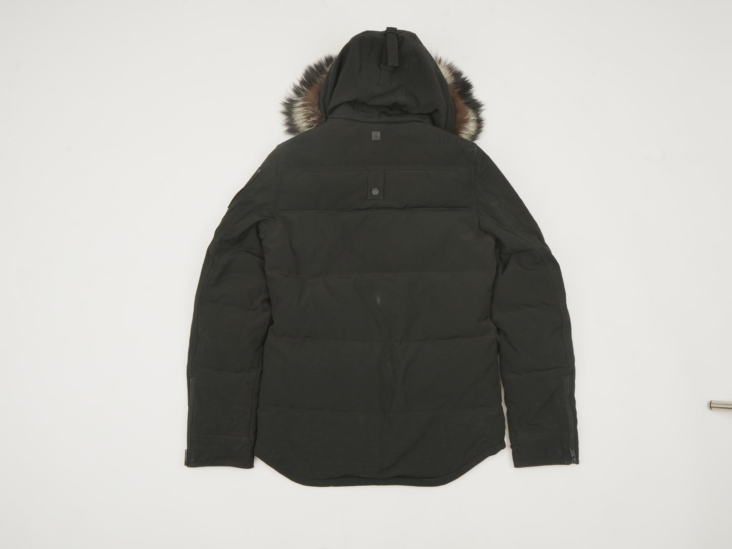 Moose Knuckles Men’s Luxury Down Winter Parka - Black with Genuine Fur Hood