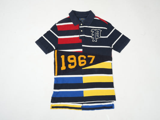 Polo Ralph Lauren Men’s Patchwork Polo Shirt - Multi-Color Striped with 1967 Pennant