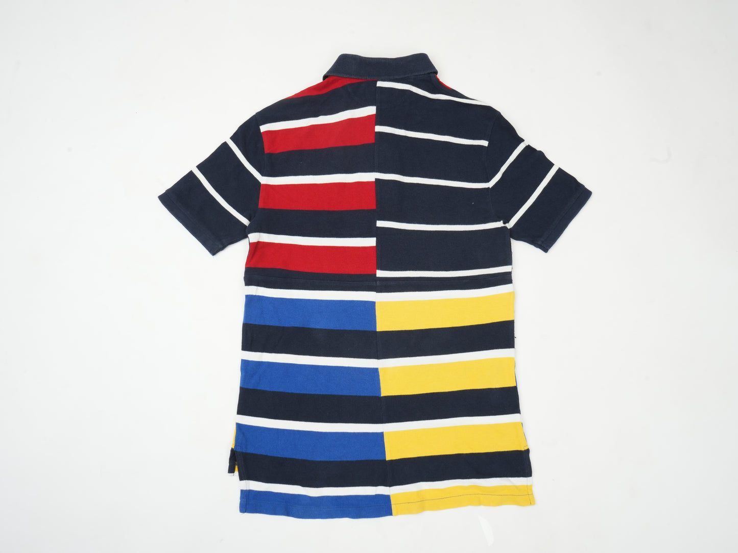 Polo Ralph Lauren Men’s Patchwork Polo Shirt - Multi-Color Striped with 1967 Pennant