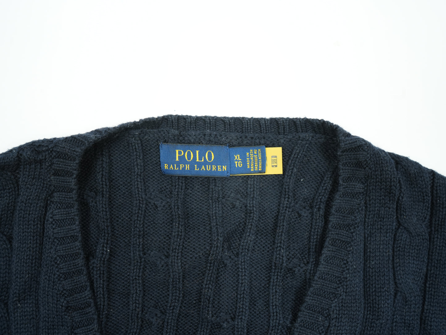 Vintage Polo Ralph Lauren Cable-Knit V-Neck Sweater