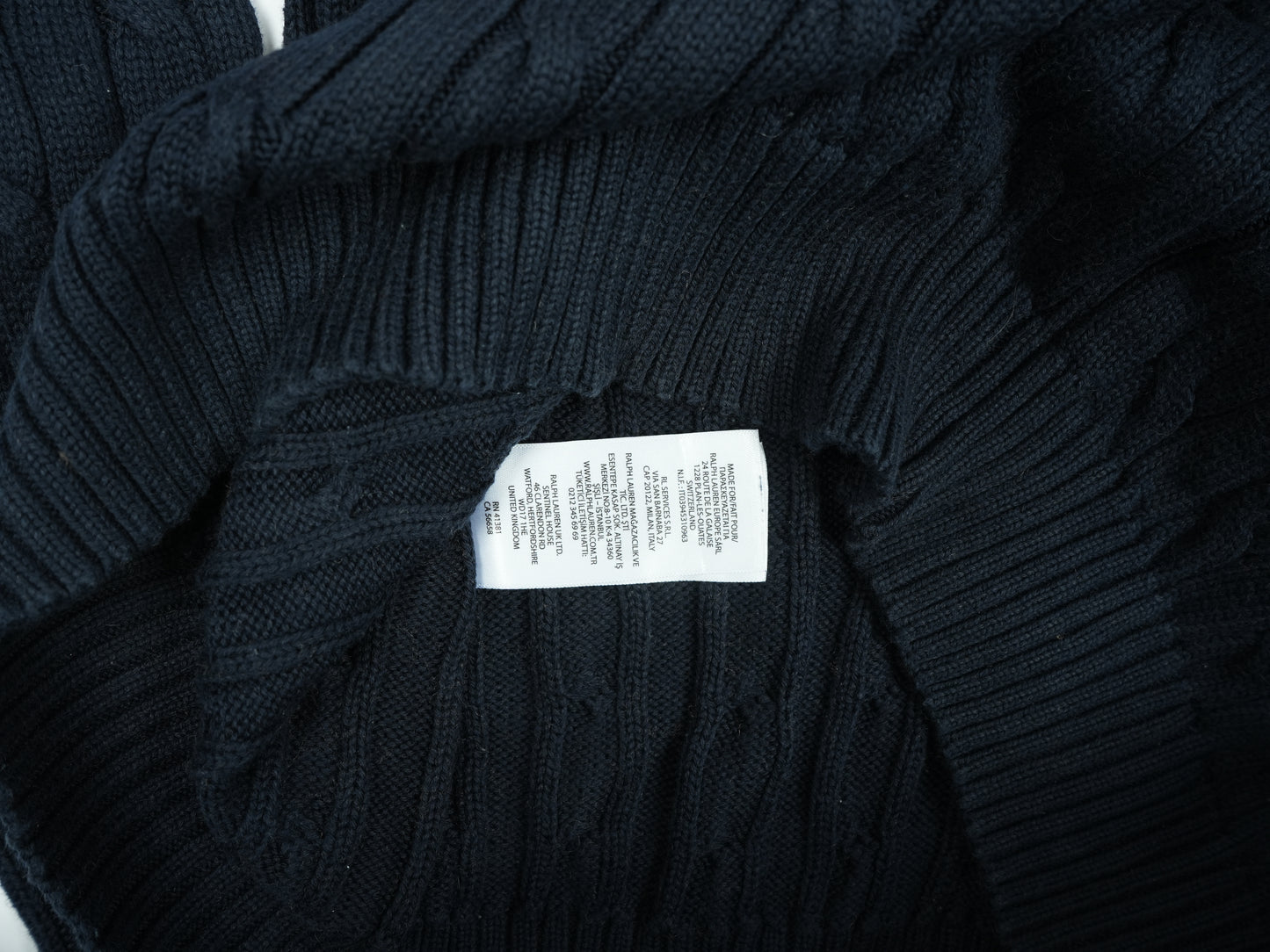 Vintage Polo Ralph Lauren Cable-Knit V-Neck Sweater