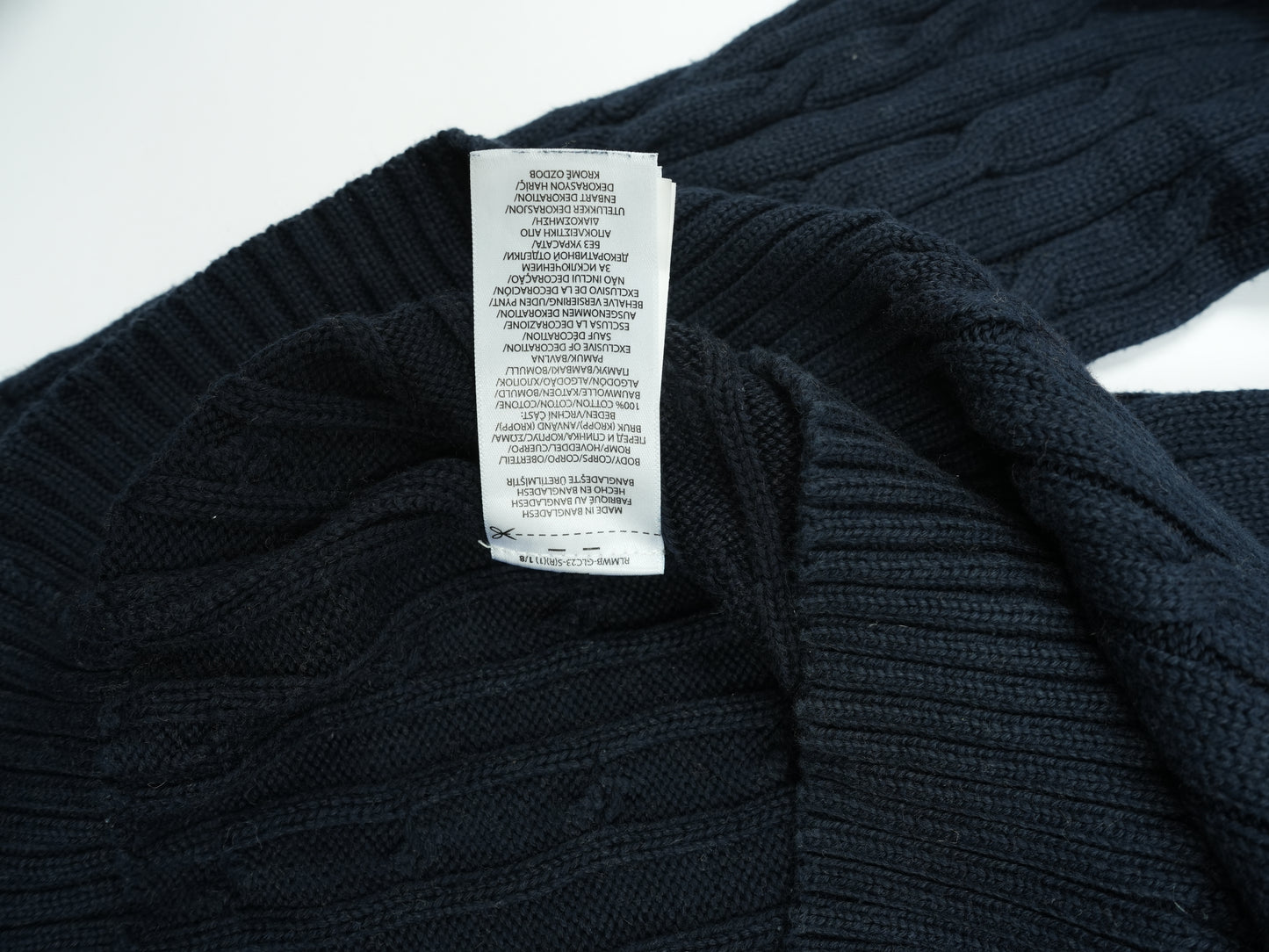 Vintage Polo Ralph Lauren Cable-Knit V-Neck Sweater