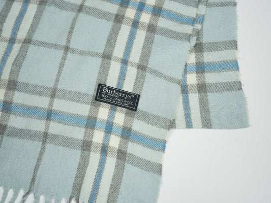 Vintage Burberrys of London Check Scarf - 100% Lambswool Made in England