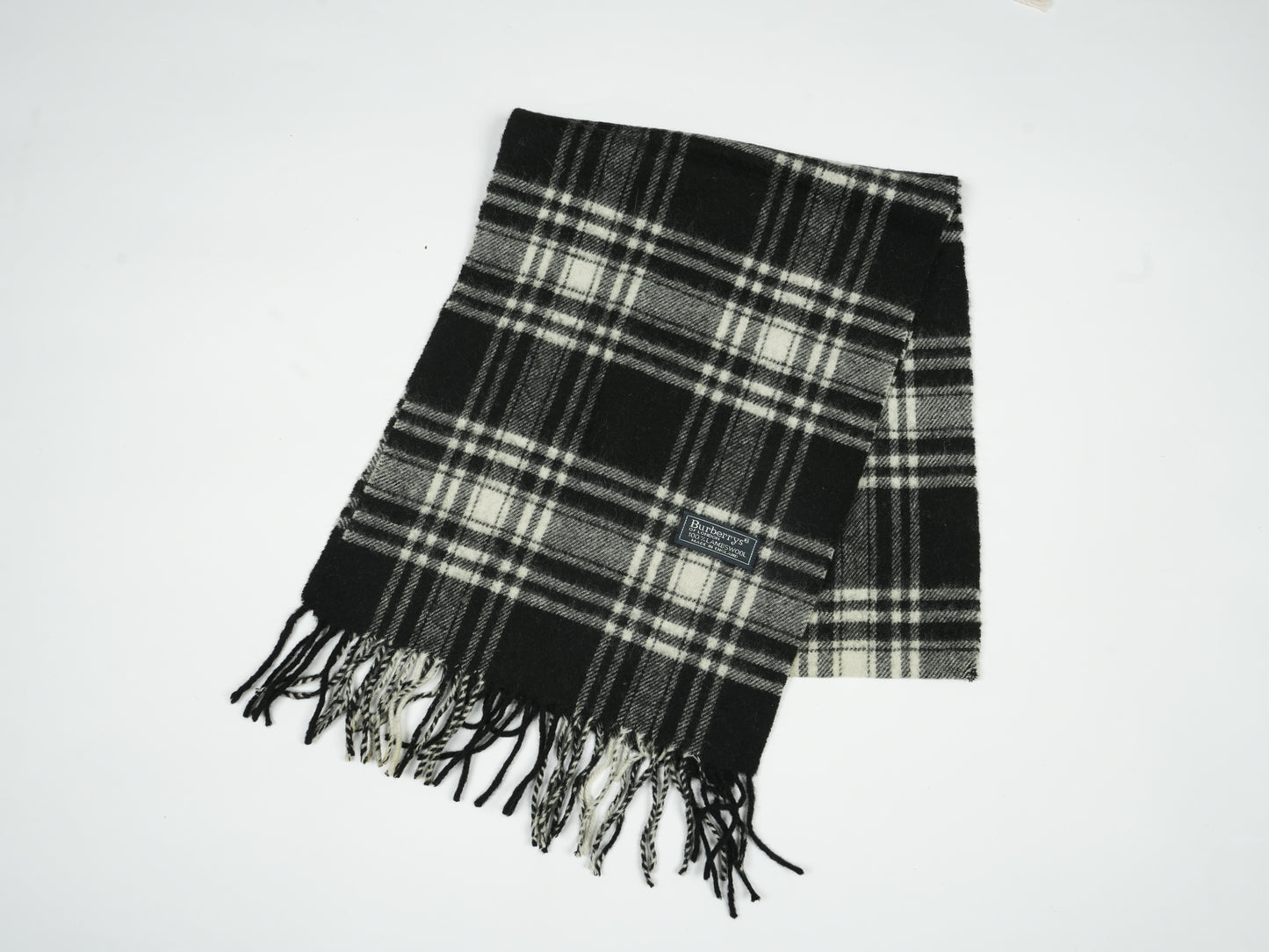 Vintage Burberrys of London Check Scarf - 100% Lambswool Made in England