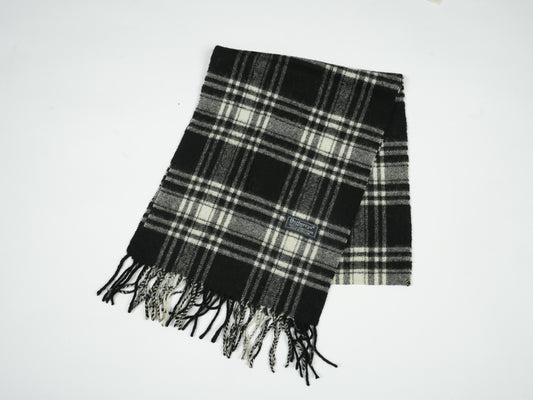 Vintage Burberrys of London Check Scarf - 100% Lambswool Made in England