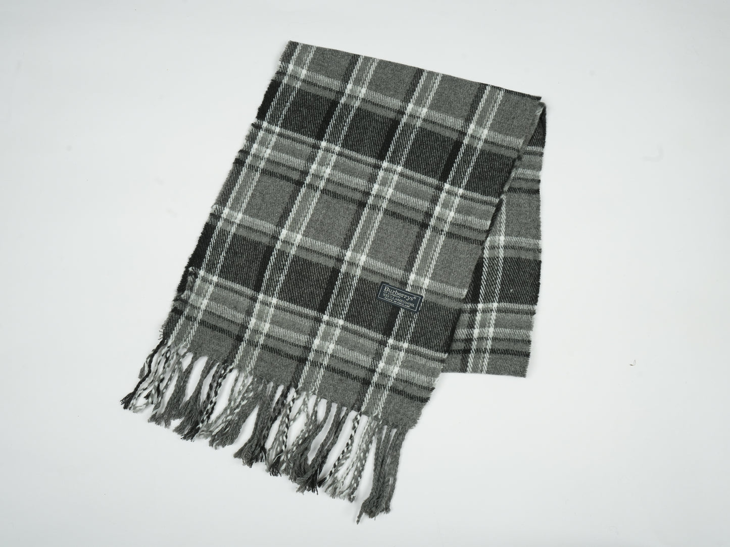 Vintage Burberrys of London Check Scarf - 100% Lambswool Made in England