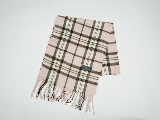 Vintage Burberrys of London Check Scarf - 100% Lambswool Made in England