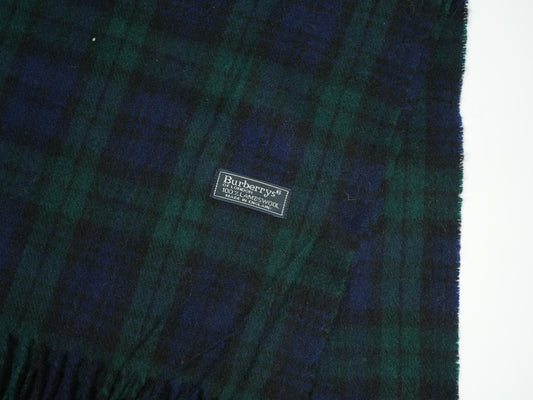 Vintage Burberrys of London Check Scarf - 100% Lambswool Made in England