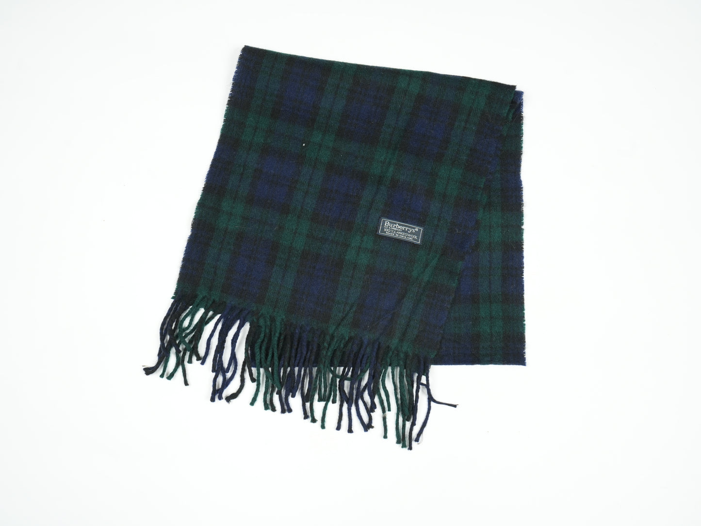Vintage Burberrys of London Check Scarf - 100% Lambswool Made in England