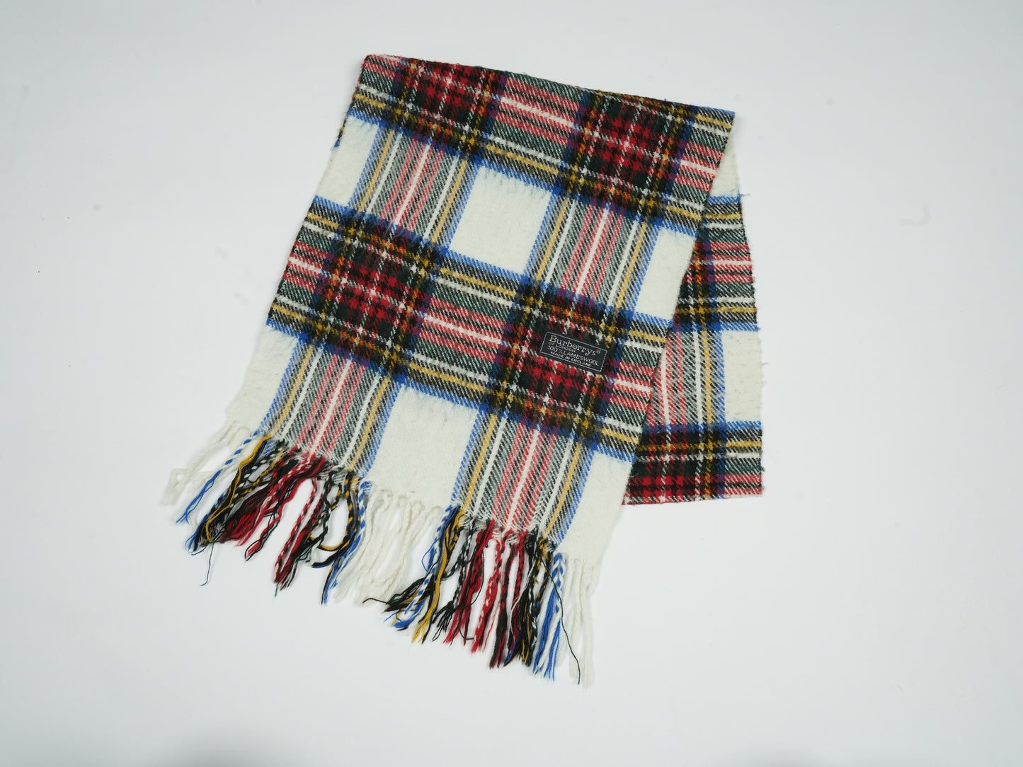 Vintage Burberrys of London Check Scarf - 100% Lambswool Made in England